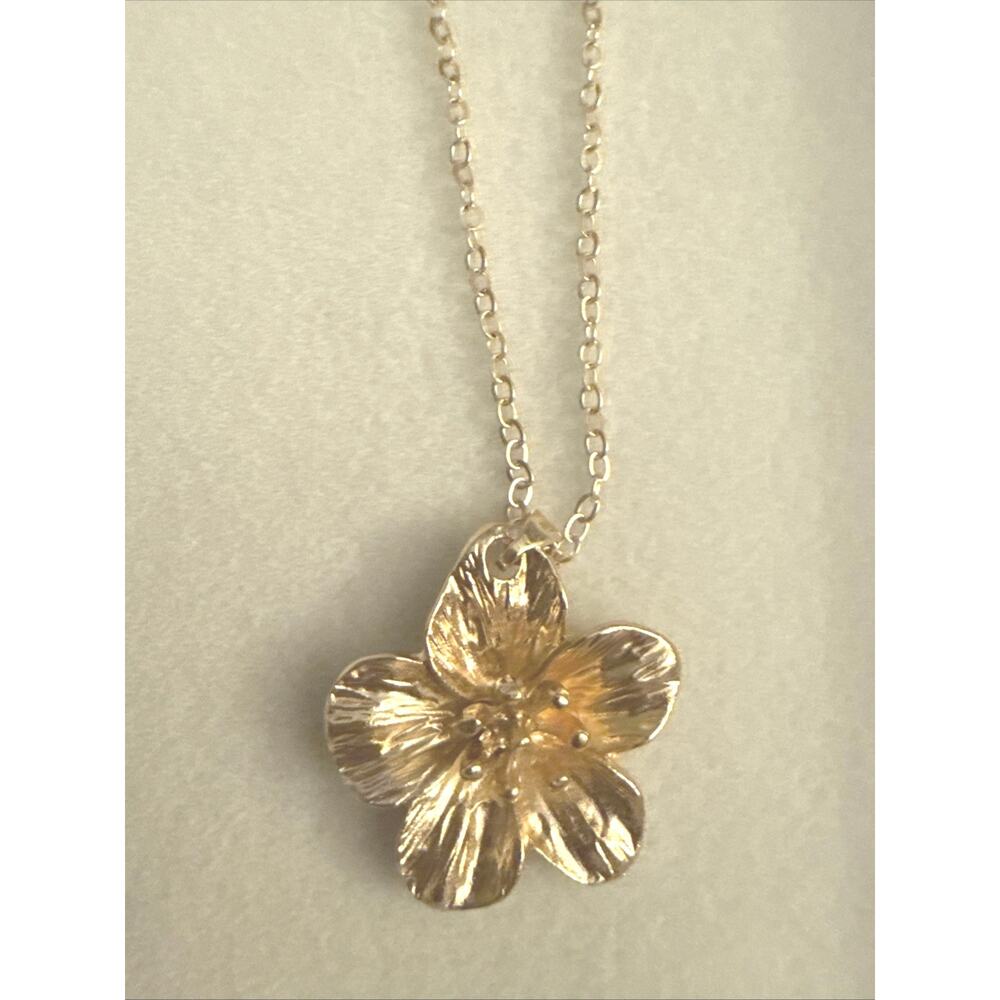 Goldtone Floral Pendant